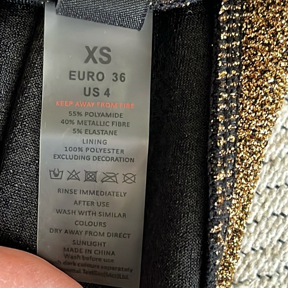 South Beach longline gold side slits open front Metallic Duster Cardigan Sweater - Picture 5 of 15